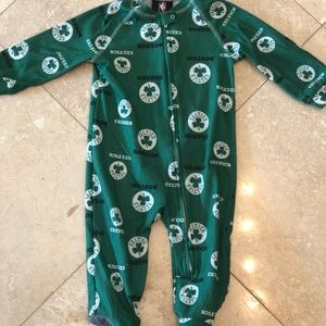 Boston Celtics baby footed pajama